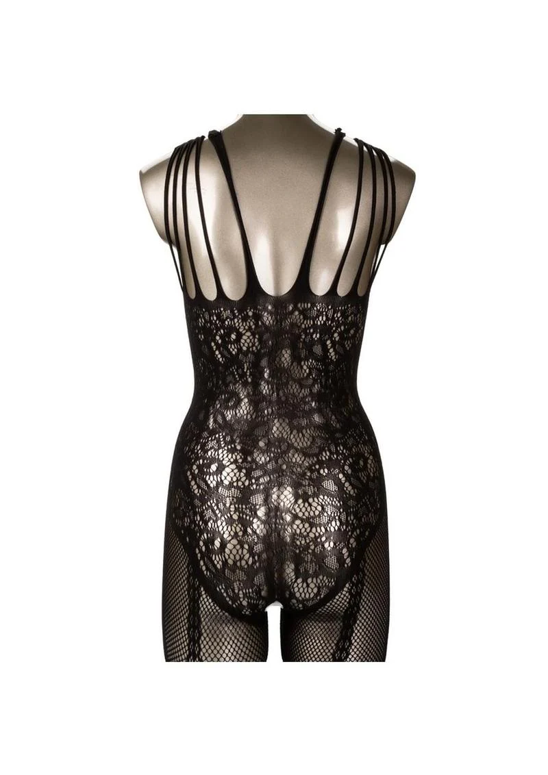 Scandal Strappy Lace Body Suit - Black - Image 2