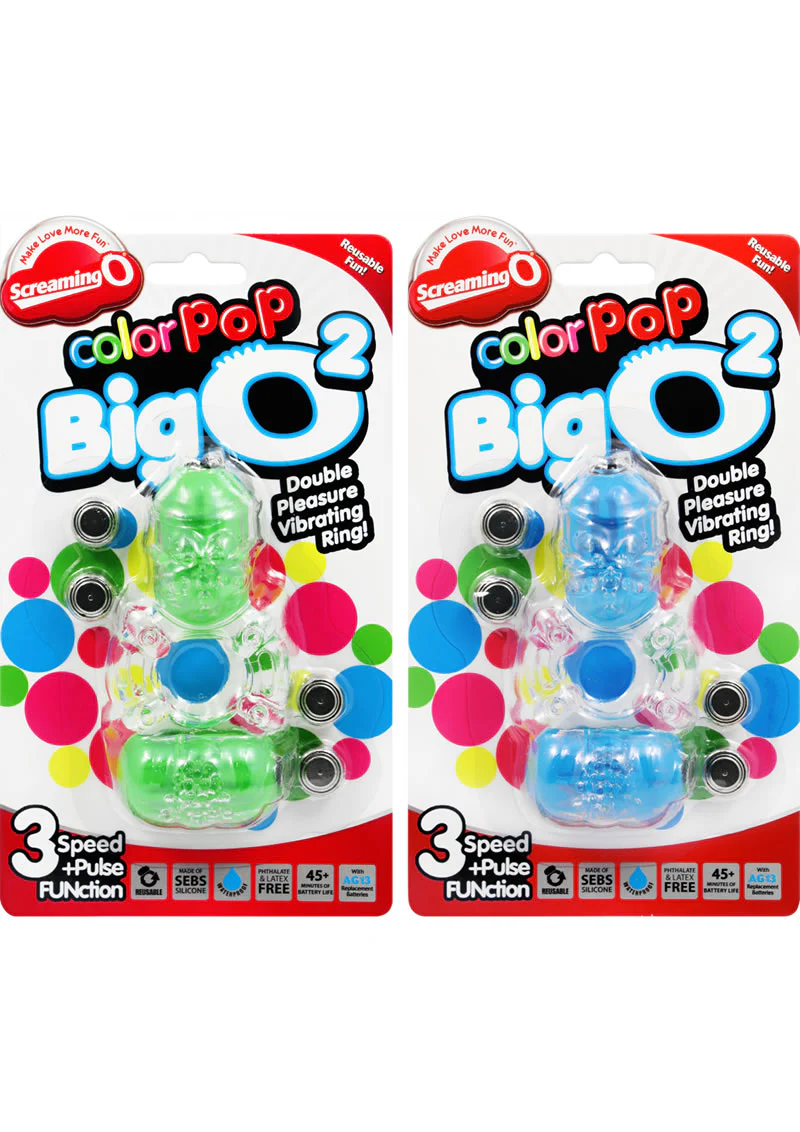 Screaming O Color Pop Big O2 Silicone Double Vibrating Cock Ring - Image 4