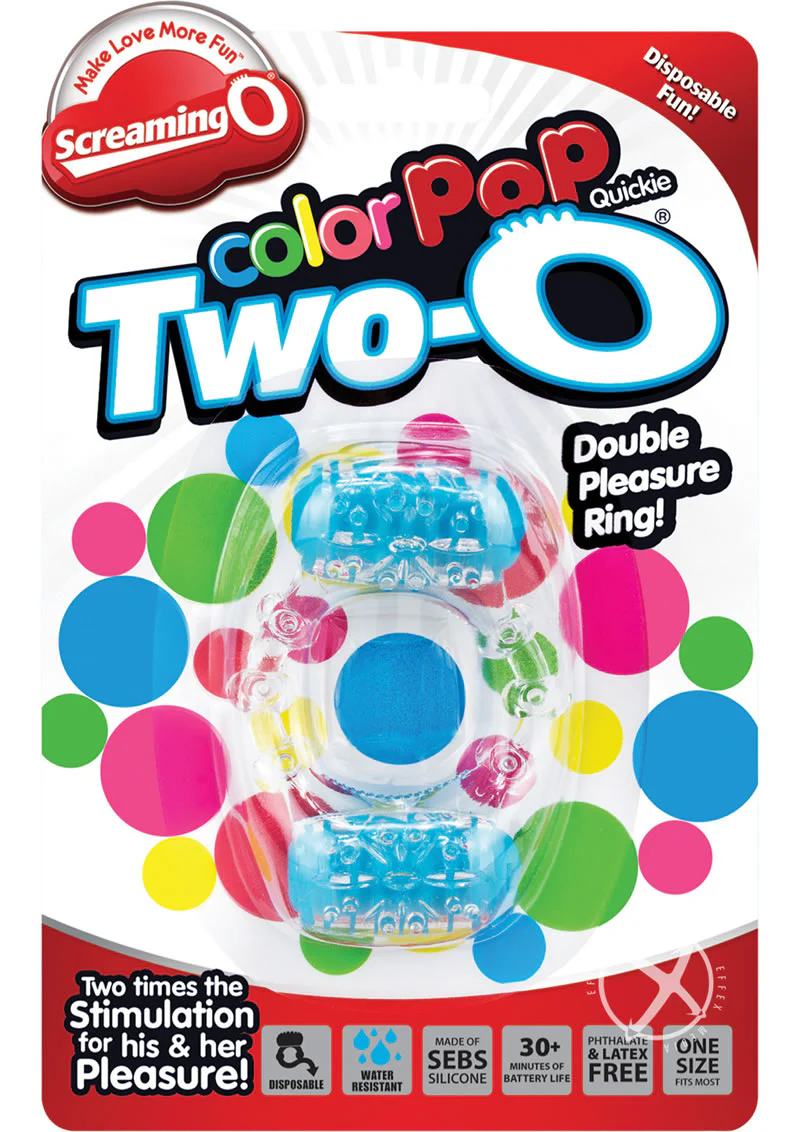Screaming O Color Pop Two-O Silicone Dual Vibrating Cock Ring - Image 8