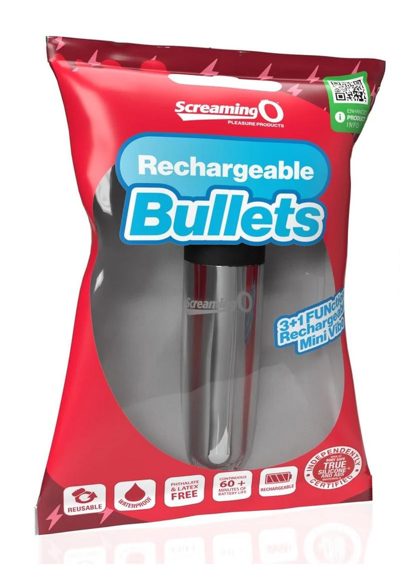 Screaming O Rechargeable Bullets - 3+1 Function Mini Vibrator - Image 13