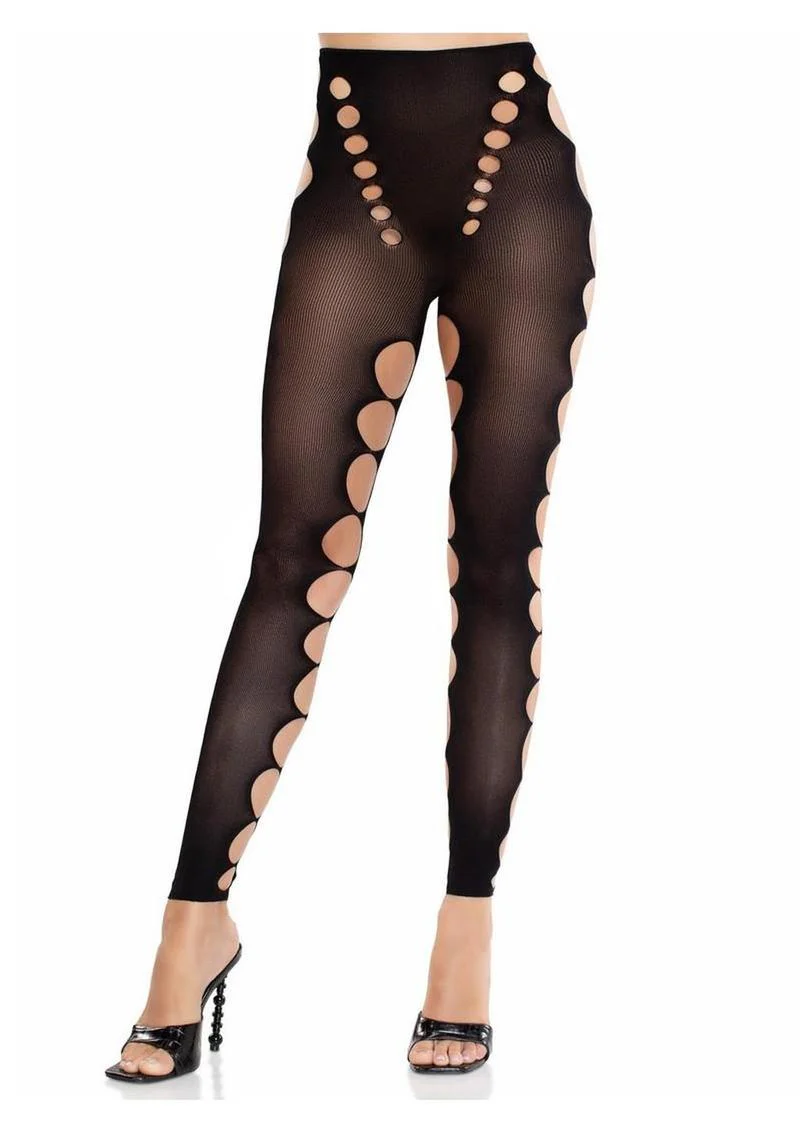 Seamless Opaque Cut-Out Footless Tights