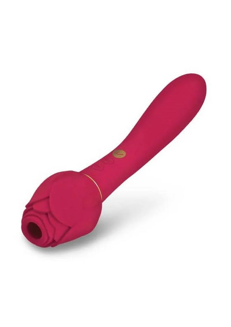 Secret Kisses Rosegasm Twosome Dual-Ended Silicone Suction Vibrator - Image 2