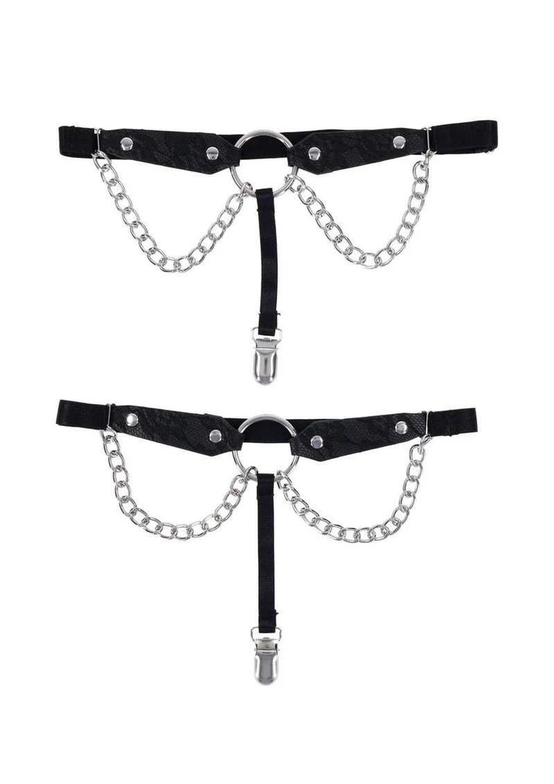Sex and Mischief Chain Lace Garters