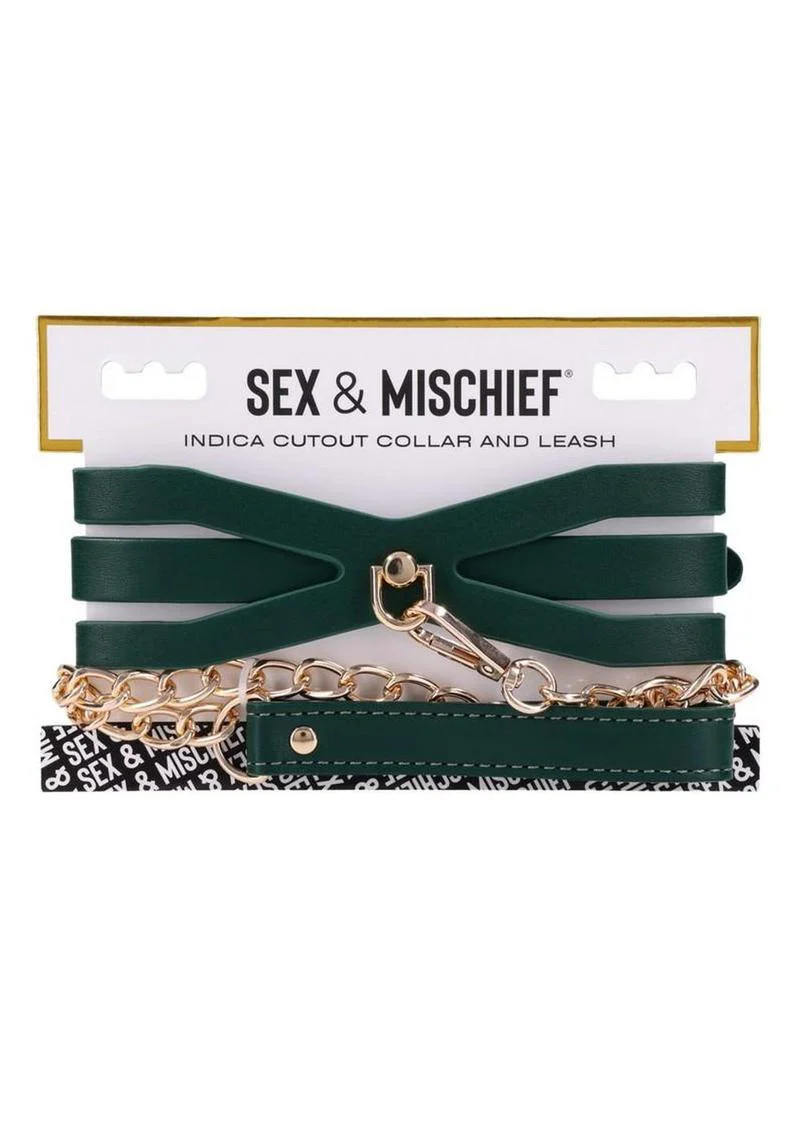 Sex and Mischief Indica Cutout Collar and Leash - Image 4