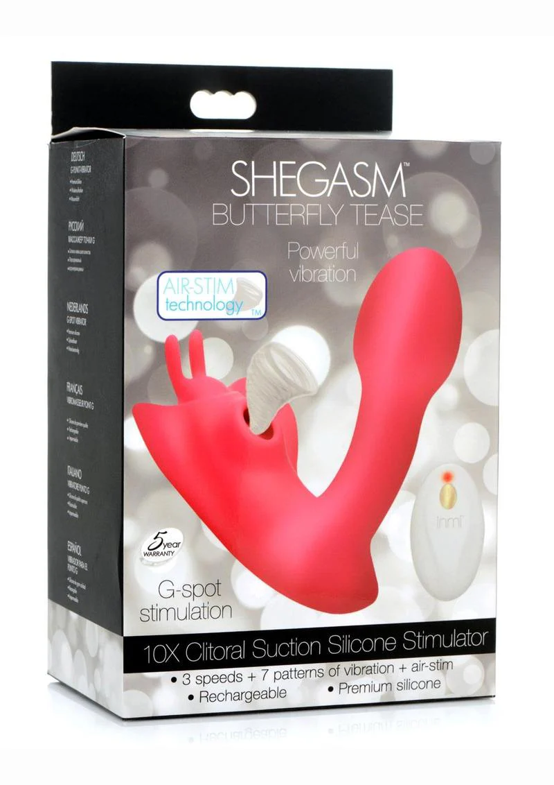 Shegasm Butterfly Tease 10X Clitoral Suction Silicone Stimulator - Image 4