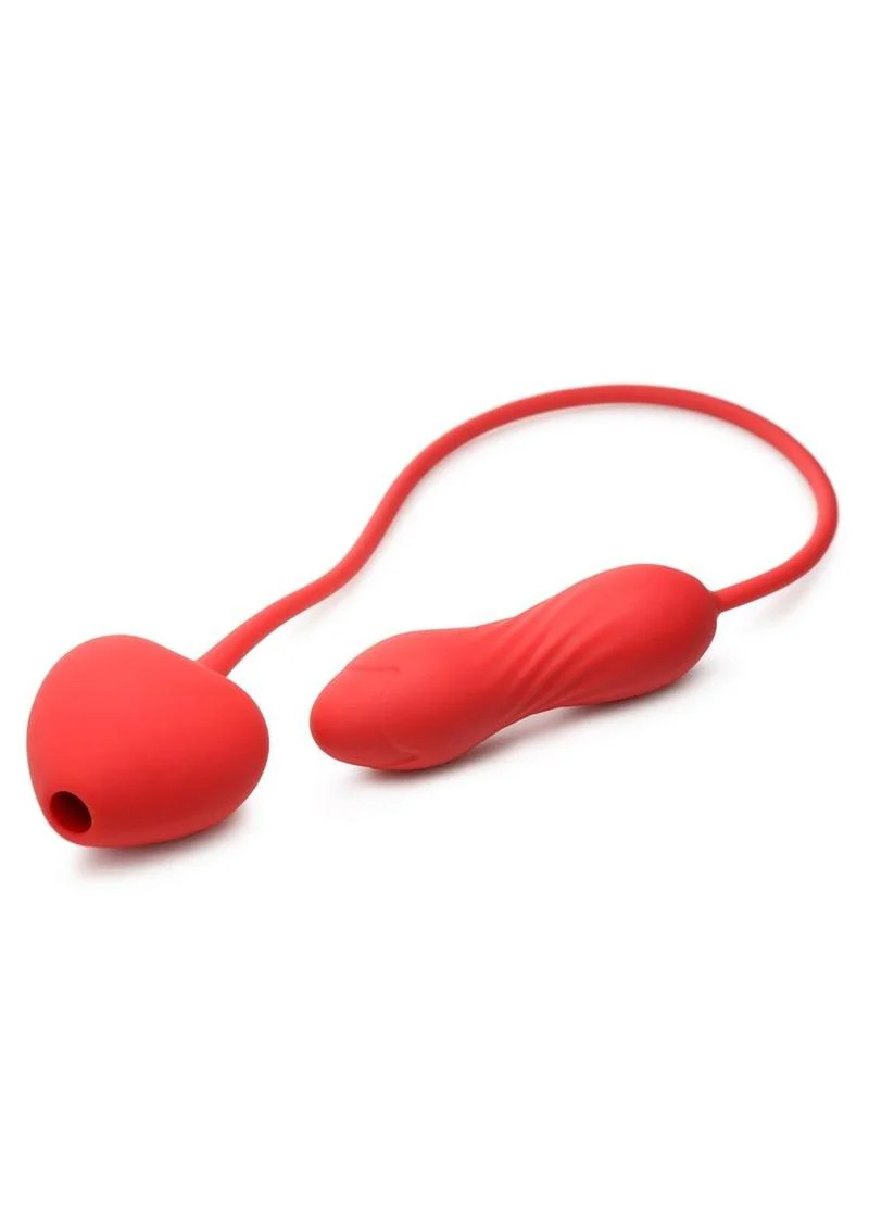 Shegasm Love on Me Rechargeable Silicone Suction Clit Stimulator & Vibrating Egg