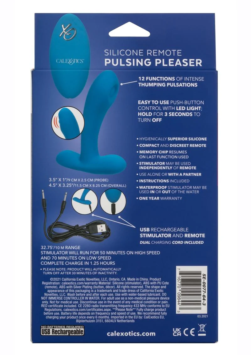 Silicone Pulsing Pleaser Rechargeable Remote Control Vibrators - Image 3