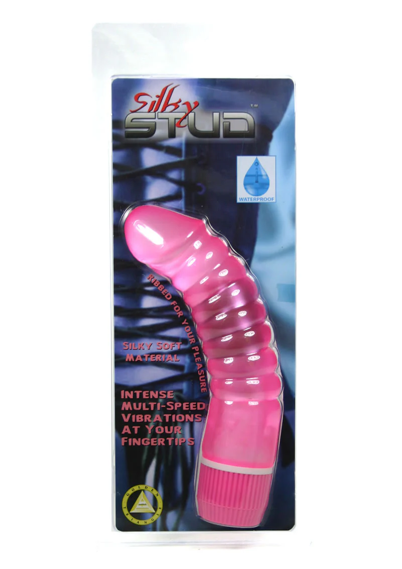 Silky Stud Waterproof Ribbed Multi-Speed Vibrator Pleasure Toy - Image 2