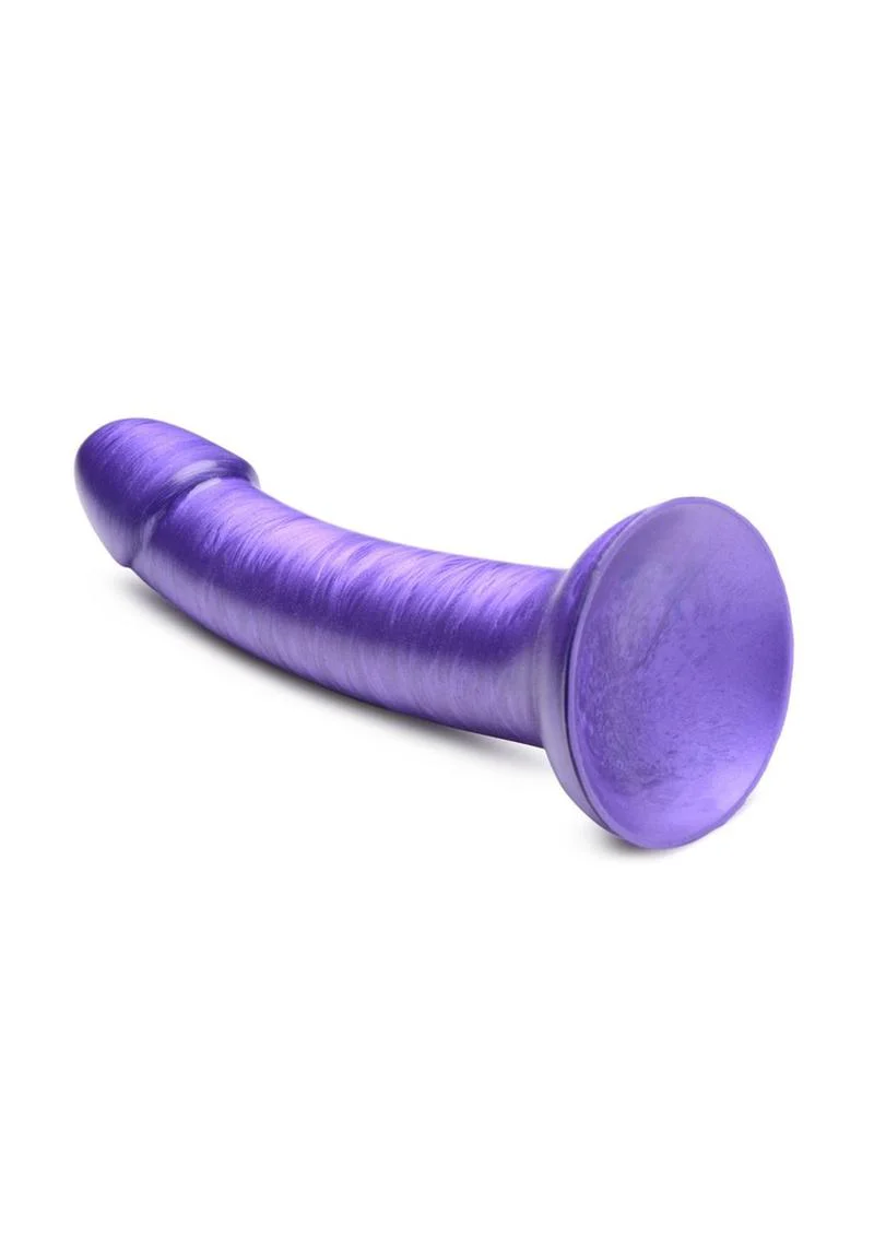 Simply Sweet Metallic Silicone Dildo 7-Inch - Image 3