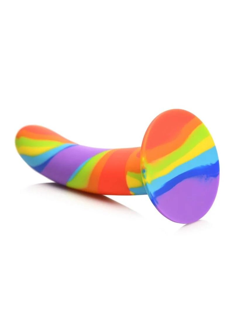 Simply Sweet Rainbow Silicone Dildo - Image 3