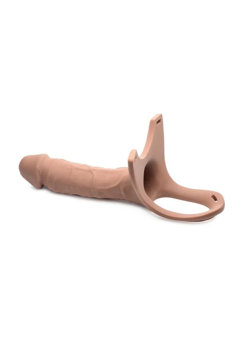 Size Matters Hollow Silicone Dildo Strap-On with Cum-Thru Tip - Image 6