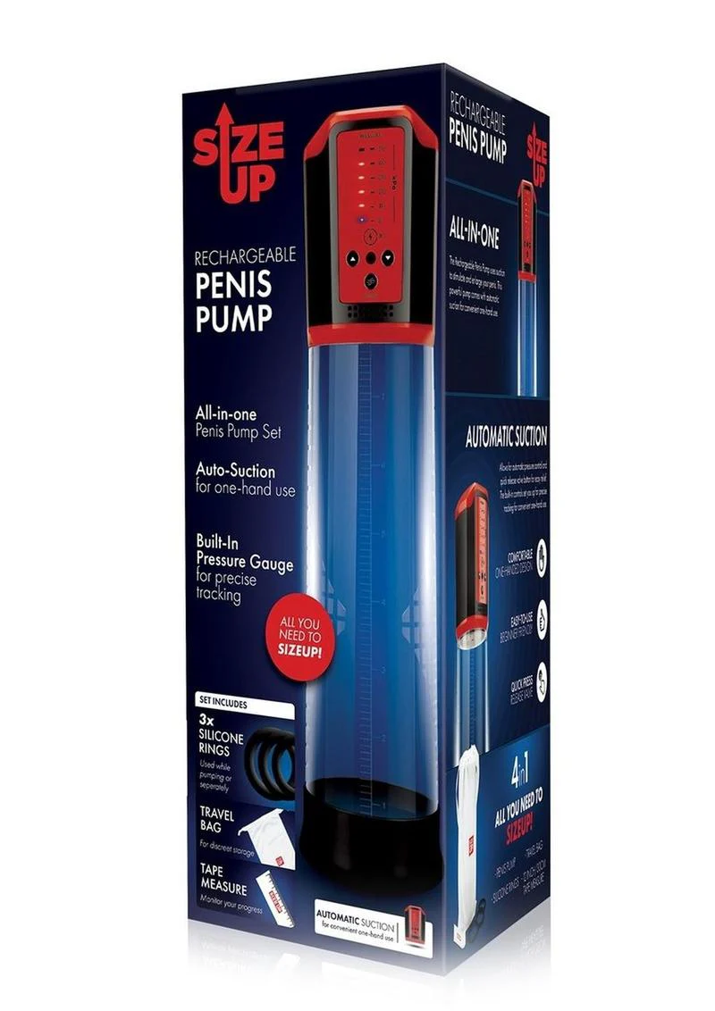 Size Up All-in-One Auto Suction Rechargeable Penis Pump Set - Image 3
