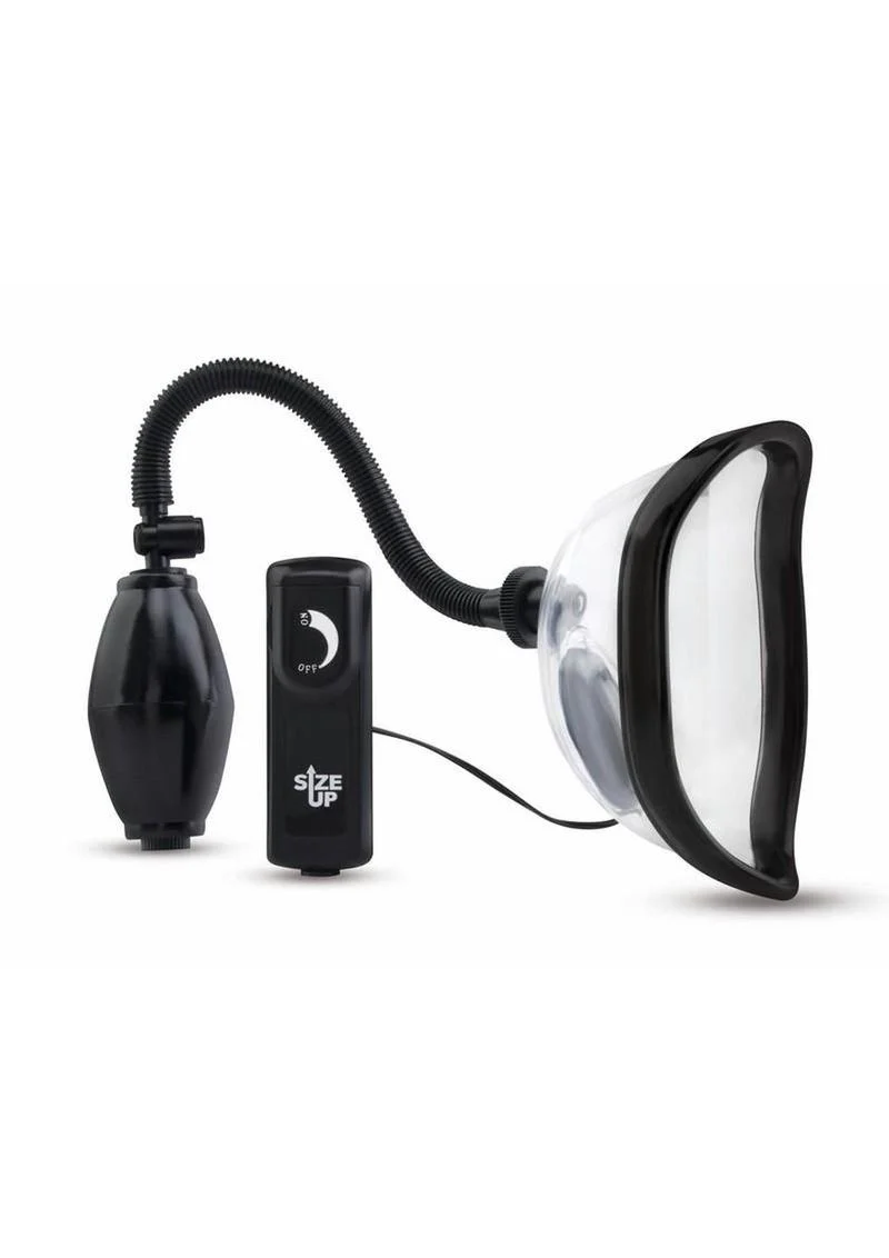 Size Up Vibrating Pussy Pump with Wired Remote Controlled