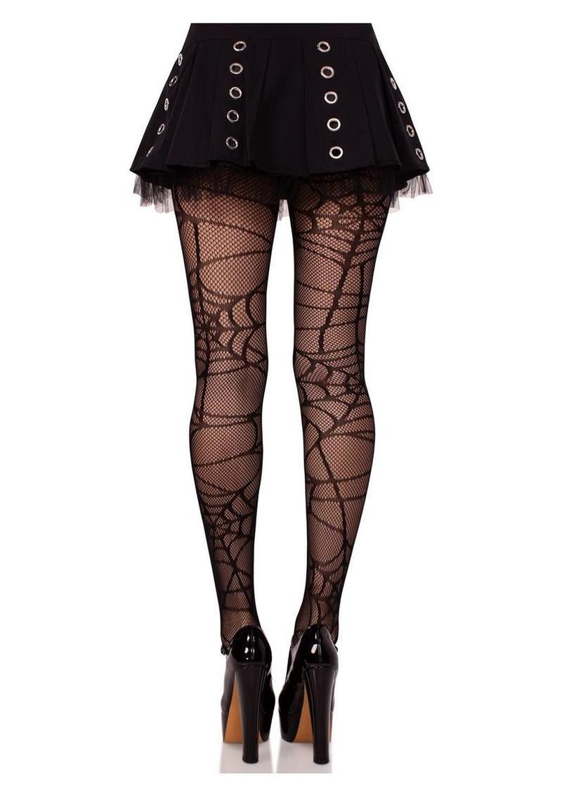 Spiderweb Fishnet Tights - Image 3