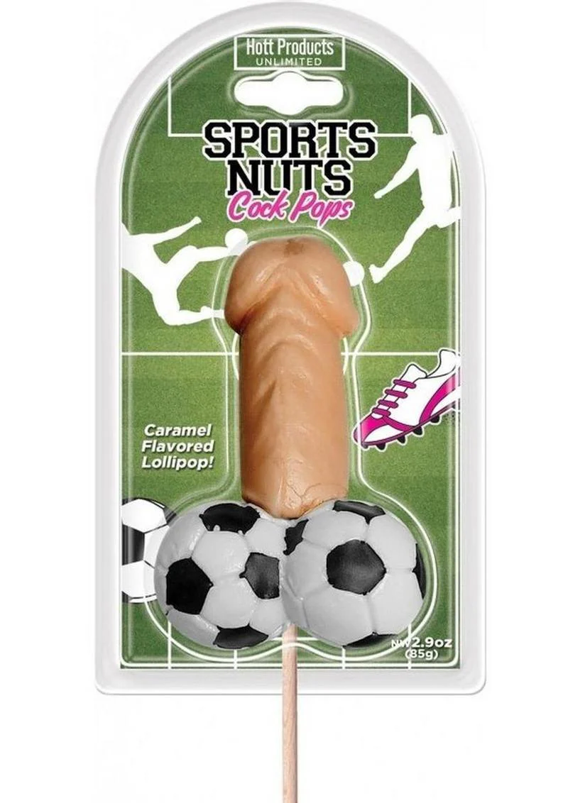 Sports Nuts Cock Pop Vanilla Flavored Lollipop with Baseballs Fun Novelty