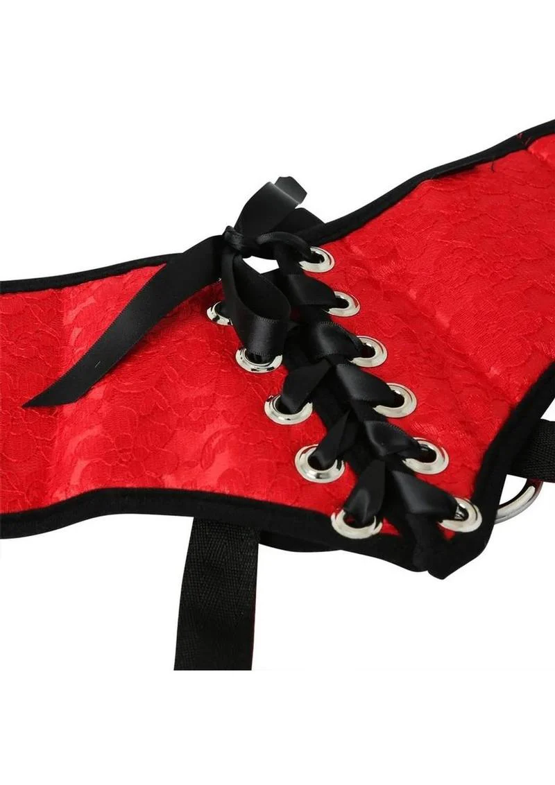 Sportsheets Curvy Collection Sunset Lace Corset Strap-On - Image 3