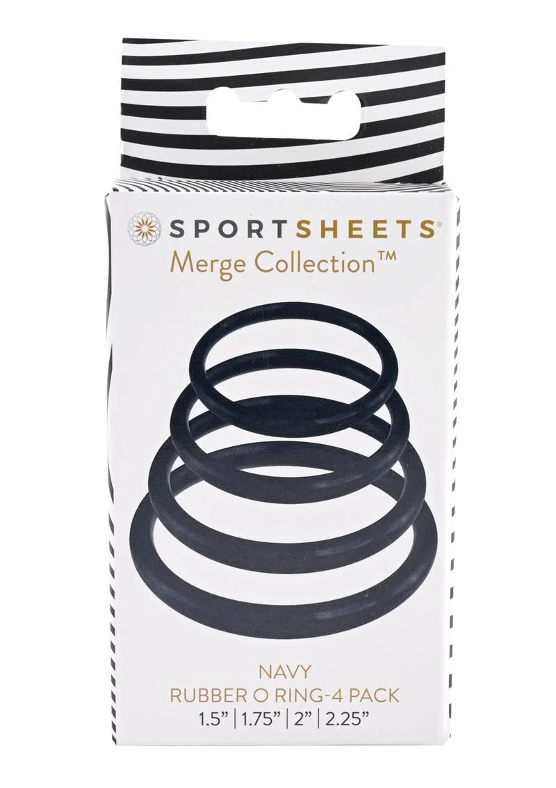 Sportsheets Merge Collection Plum Rubber Assorted Sizes O Ring - Image 16