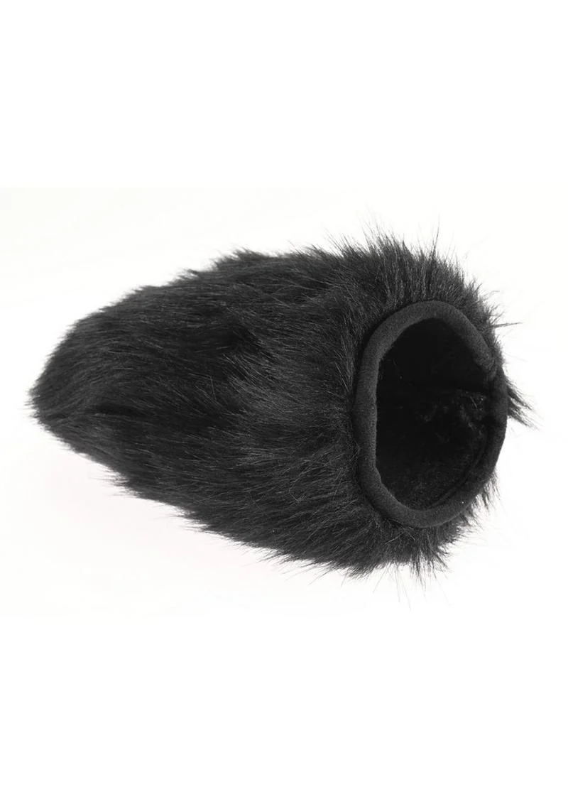 Sportsheets Spiked Sensory Mitt Black Soft Fur with Sensory Spikes - Image 2