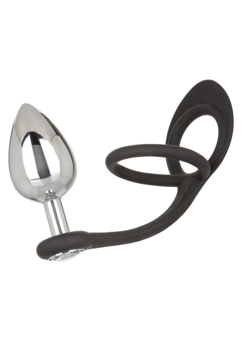 Star Fucker XL Teardrop Plug with Silicone Dual Enhancer
