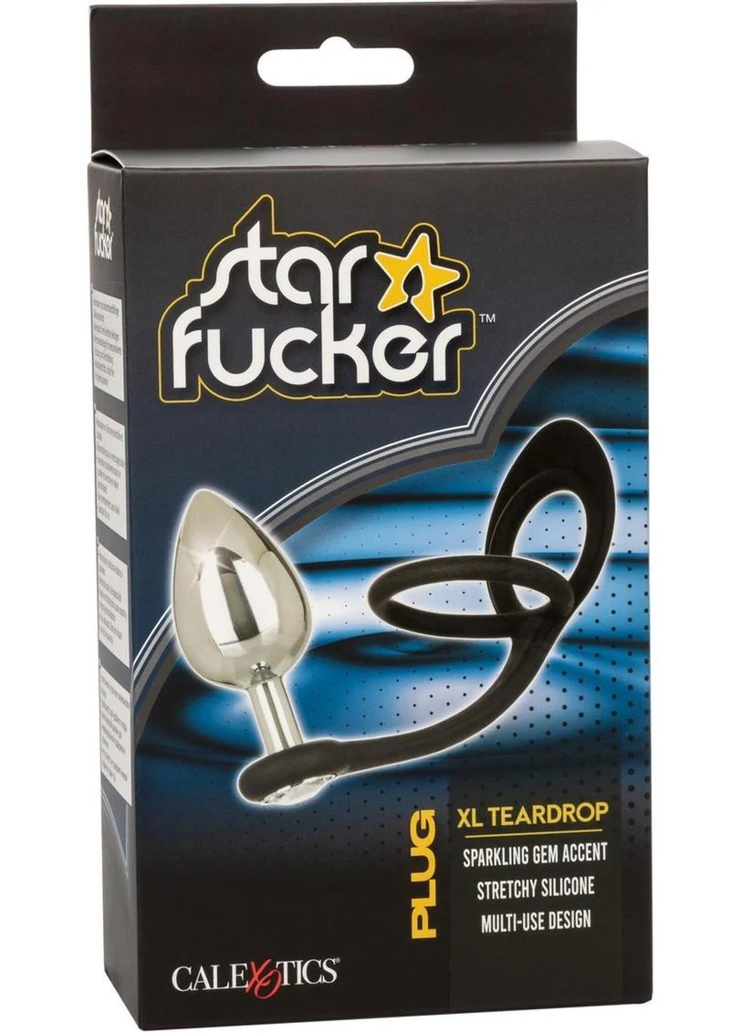 Star Fucker XL Teardrop Plug with Silicone Dual Enhancer - Image 4