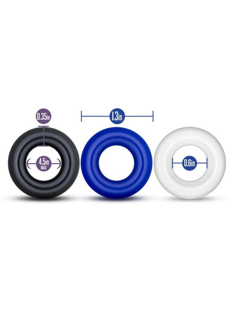 Stay Hard Donut Rings Assorted 3-Pack Super Stretchy And Skin Safe - Image 3