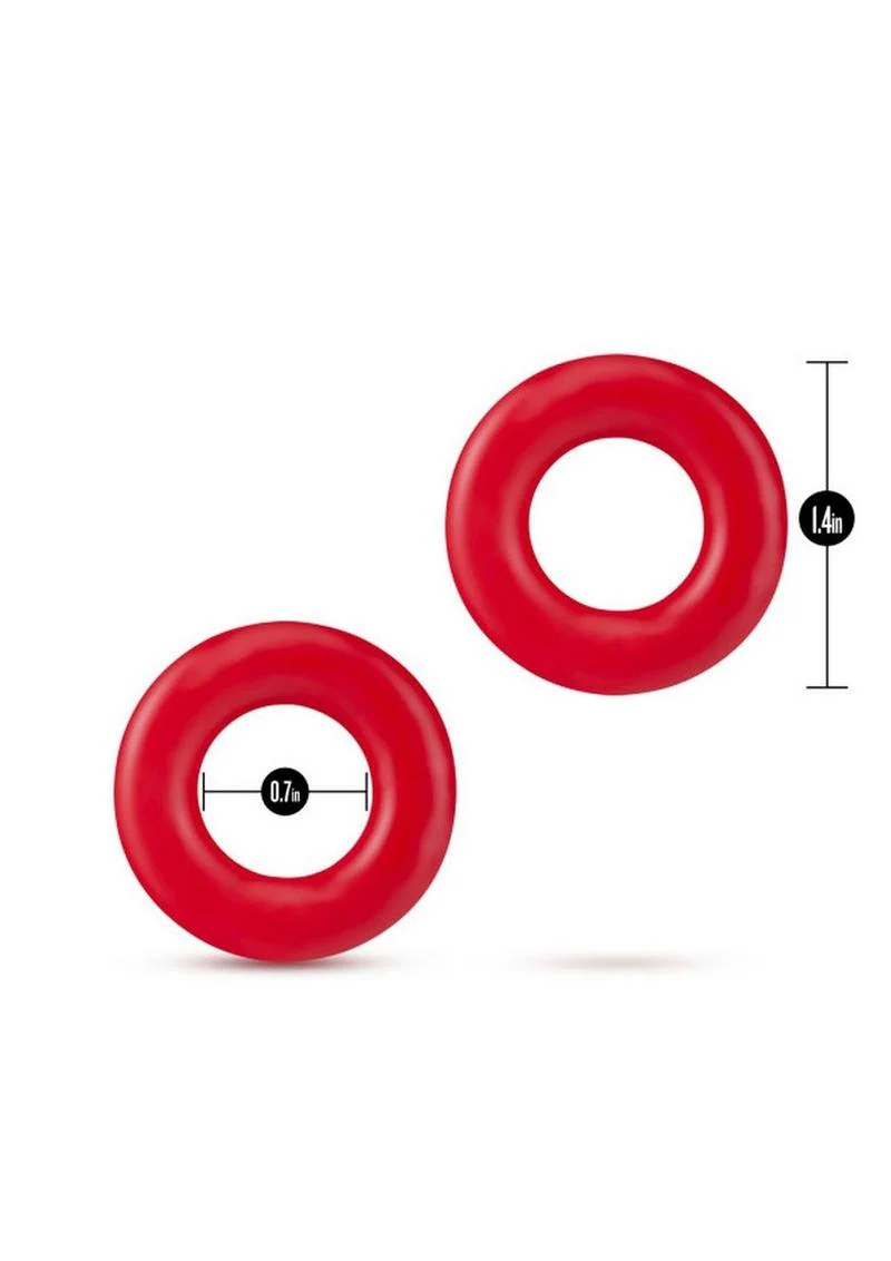 Stay Hard Donut Super Stretchy And Body Safe Red Rings - Image 3
