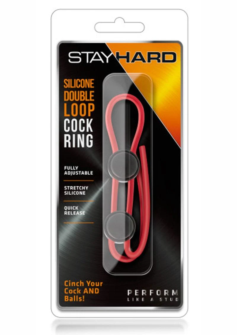 Stay Hard Silicone Double Loop Adjustable Cock Ring - Image 12