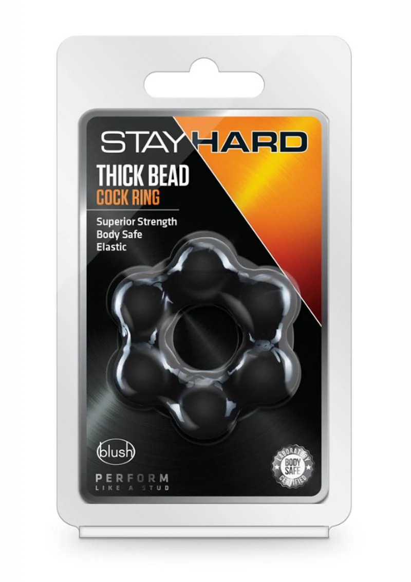 Stay Hard Thick Bead Body Safe And Durable Cock Ring - Image 4