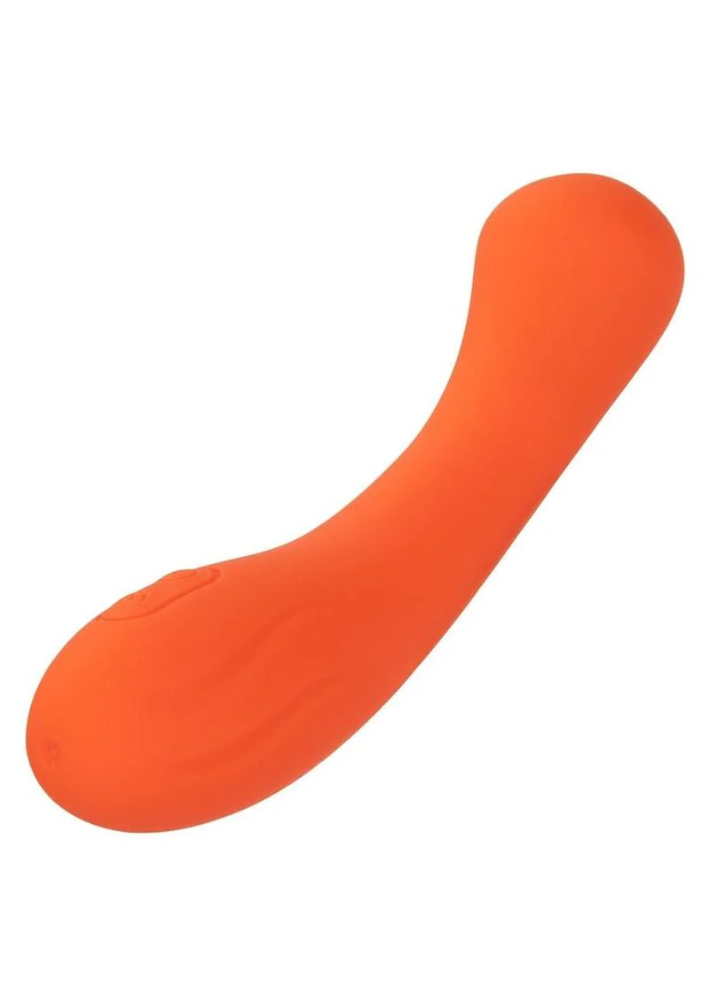 Stella Liquid Silicone G-Wand Rechargeable Vibrator in Orange by CalExotics - Image 2