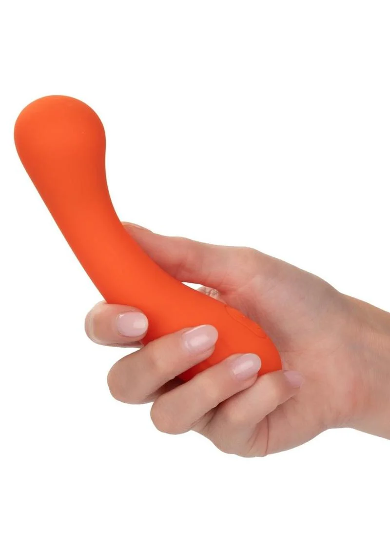 Stella Liquid Silicone G-Wand Rechargeable Vibrator in Orange by CalExotics - Image 3