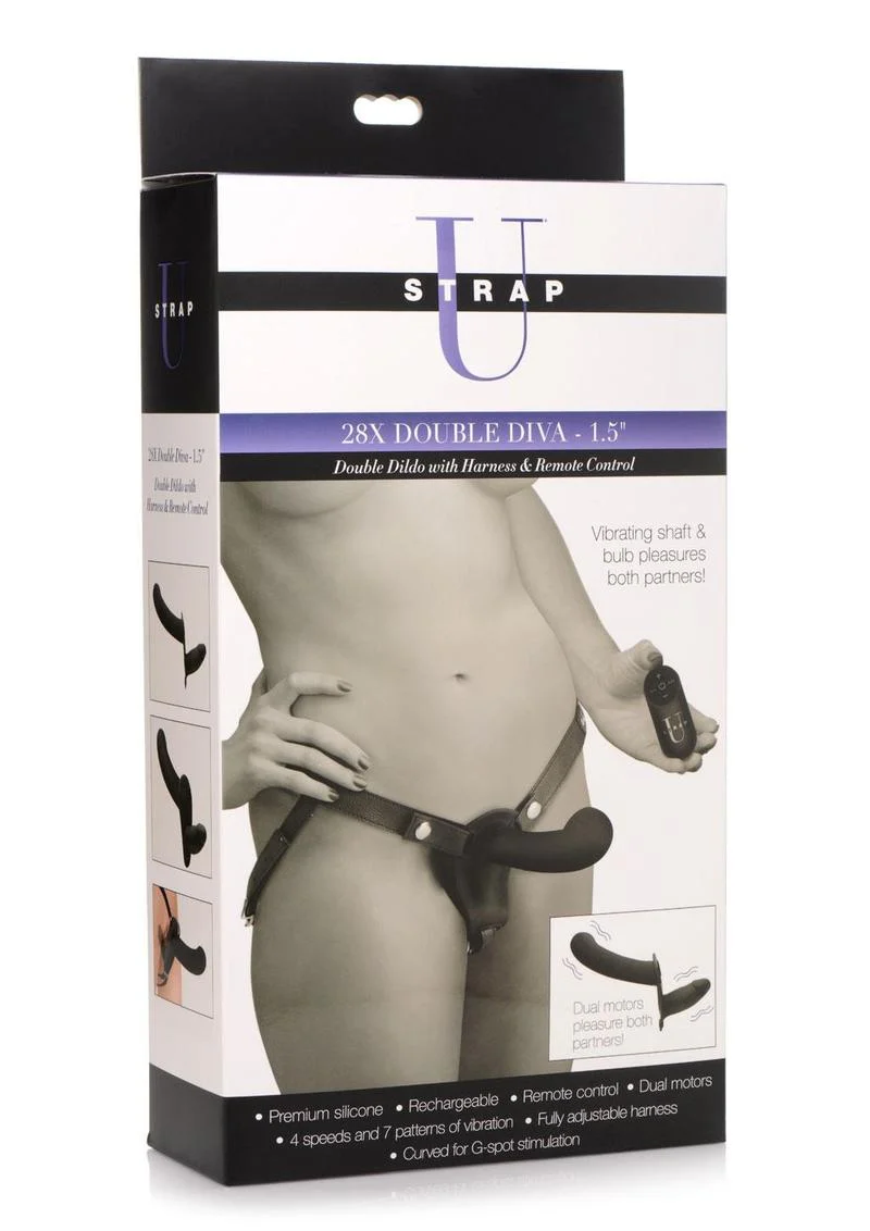 Strap U 28X Double Diva Dual Vibrating Double Dildo Harness - Image 7