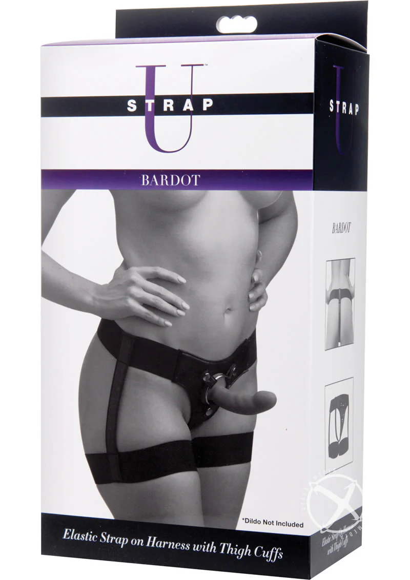Strap-U Bardot Elastic Strap On Harness with Thigh Cuffs - Image 4