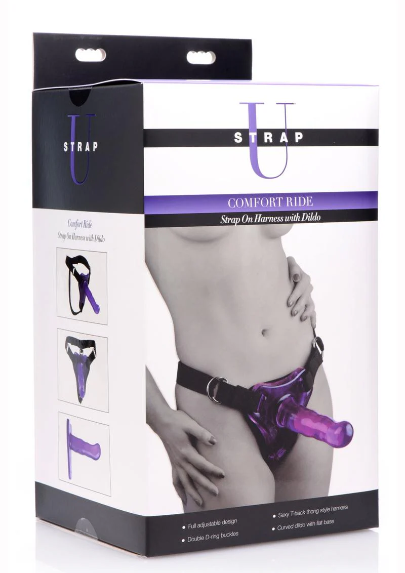STRAP U Comfort Ride Strap-On Harness with Curved Dildo - Image 4