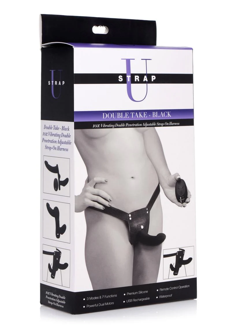 Strap U Double Take Vibrating Double Penetration Strap-On Harness - Image 7