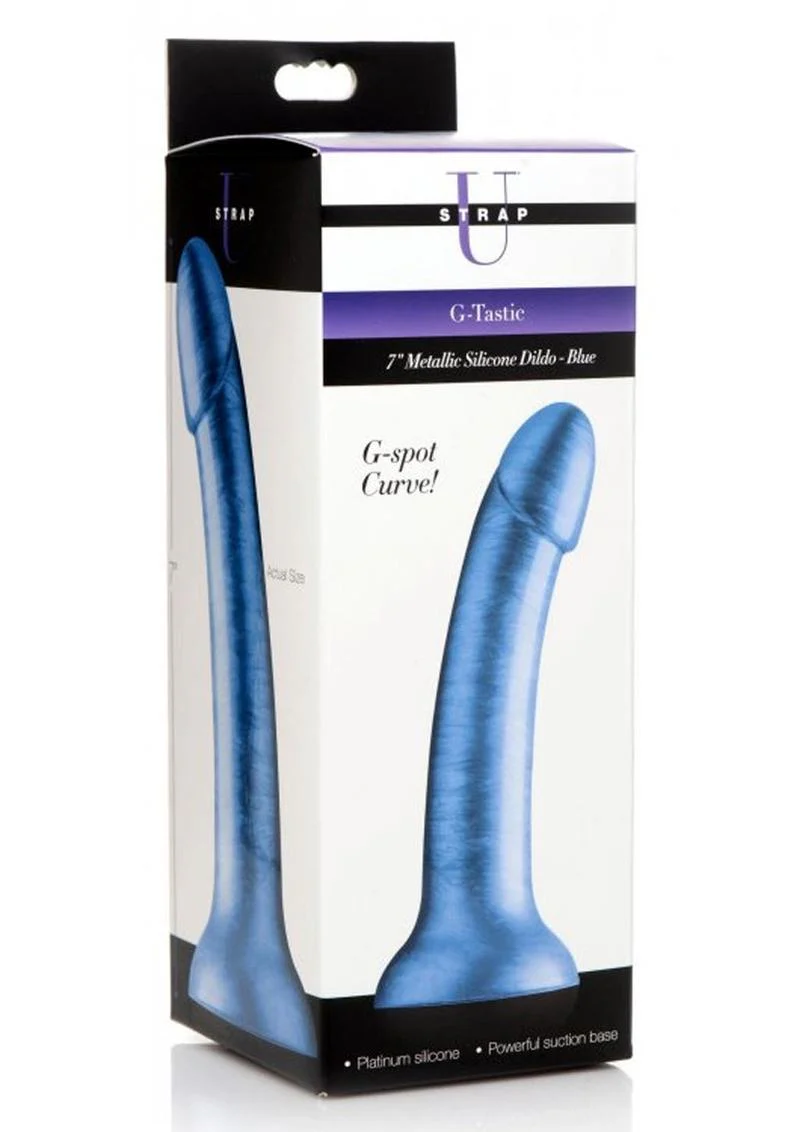 Strap U G-Tastic Metallic Silicone Dildo With Powerful Suction Base - Image 4