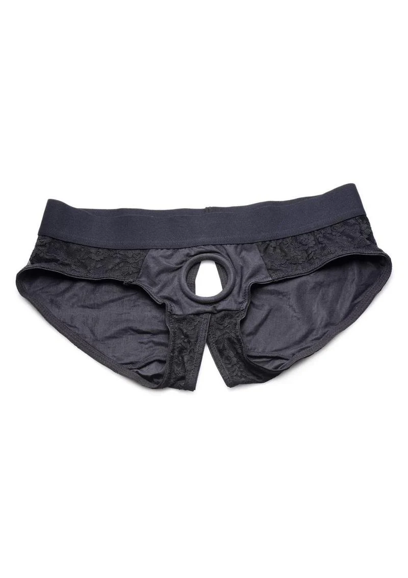 Strap U Lace Envy Crotchless Panty Harness - Image 4