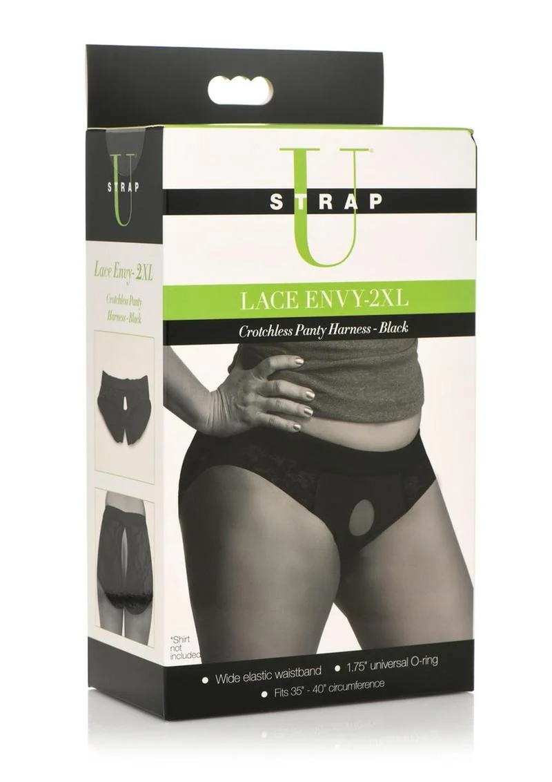 Strap U Lace Envy Crotchless Panty Harness - Image 7