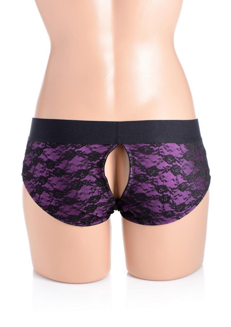 Strap U Lace Envy Crotchless Panty Harness - Small/Medium - Image 2