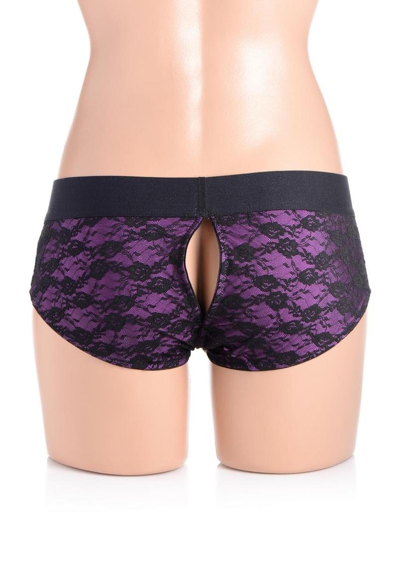Strap U Lace Envy Pegging Set with Lace Crotchless Panty Harness - Image 3