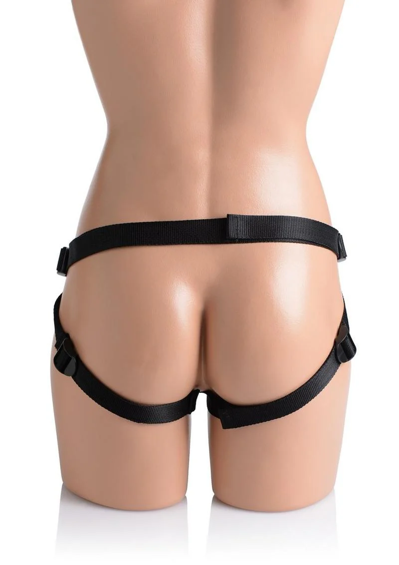 Strap U Pegged Silicone 5in Pegging Dildo with Harness - Image 3
