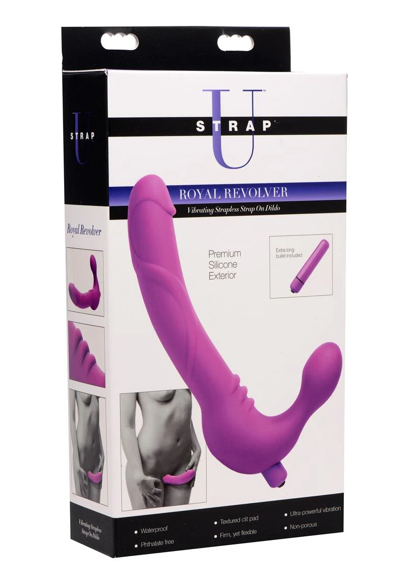 Strap U Royal Revolver Vibrating Strapless Strap-On Dildo - Image 4