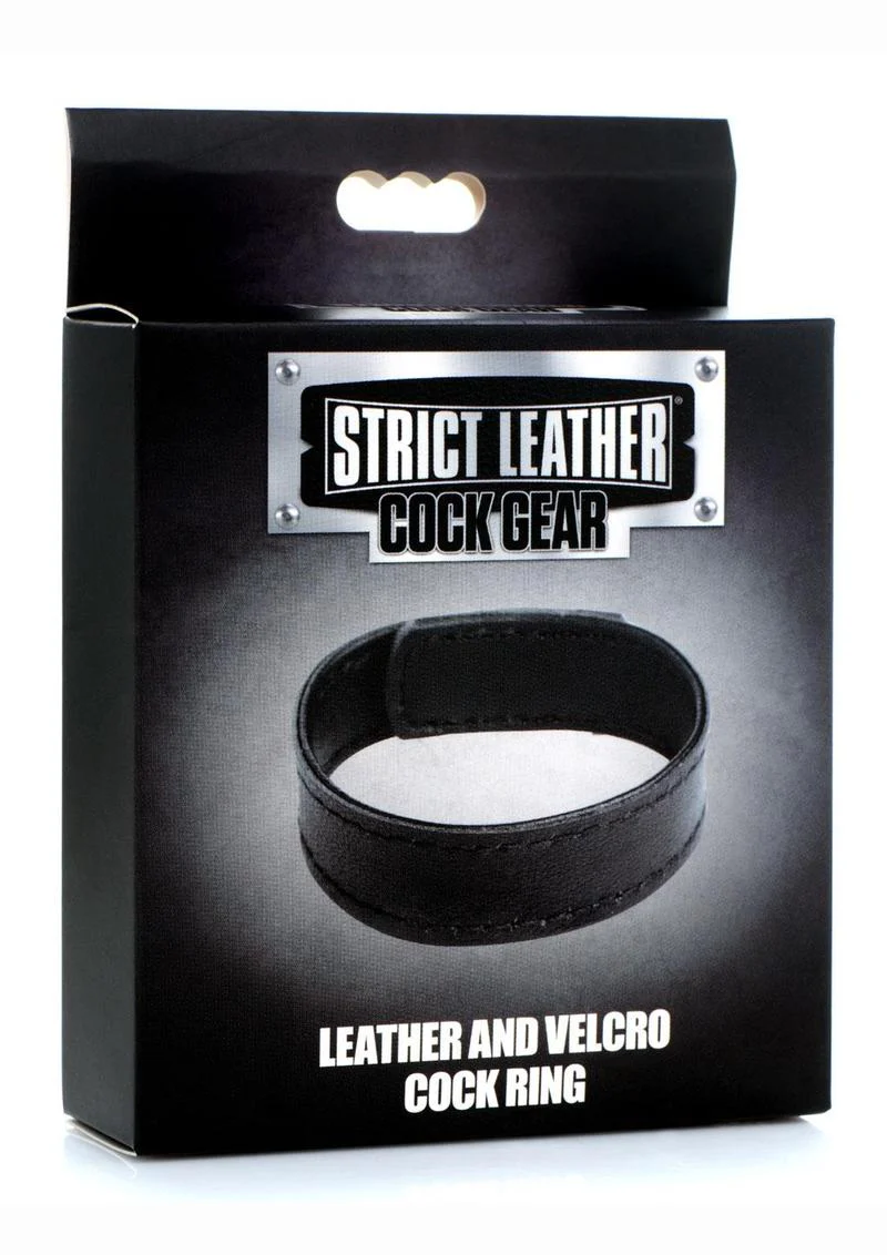 Strict Leather Cock Gear Leather And Velcro Adjustable Cock Ring - Image 4