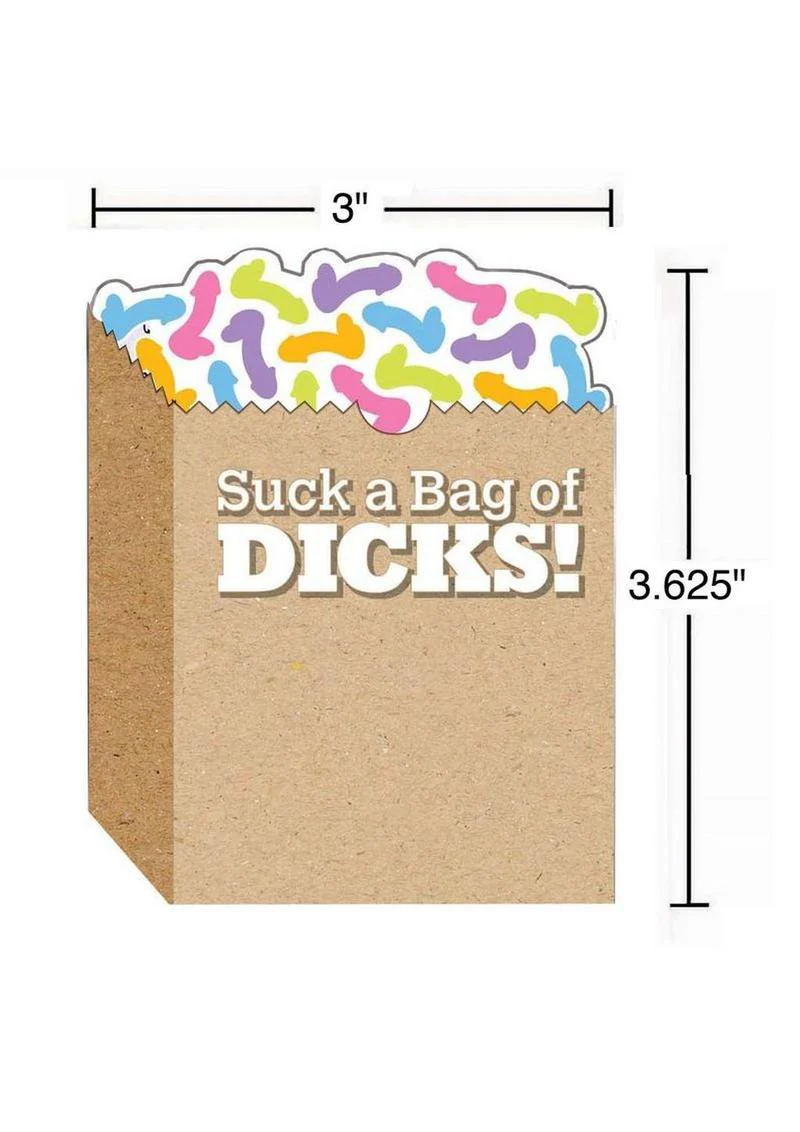 Suck a Bag of Dicks Sticky Notes Funny Novelty Notepad