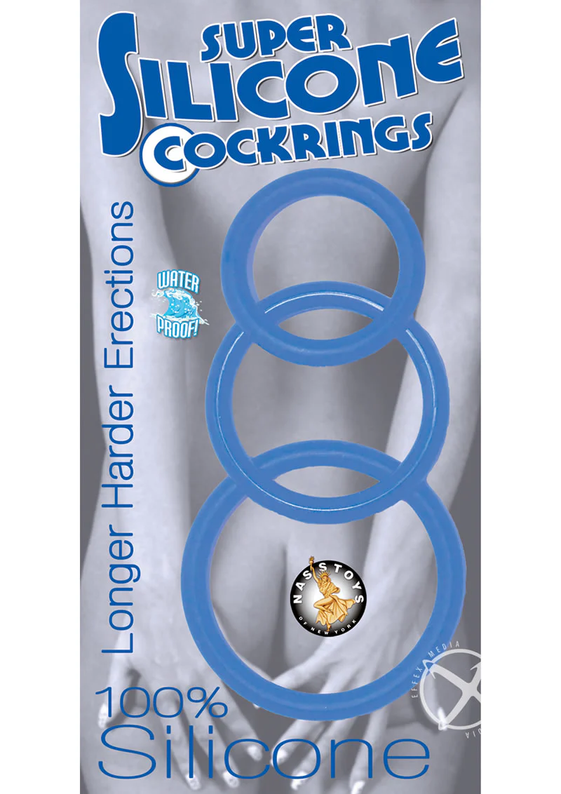 Super Silicone Cockrings 3 Pack Waterproof - Image 4