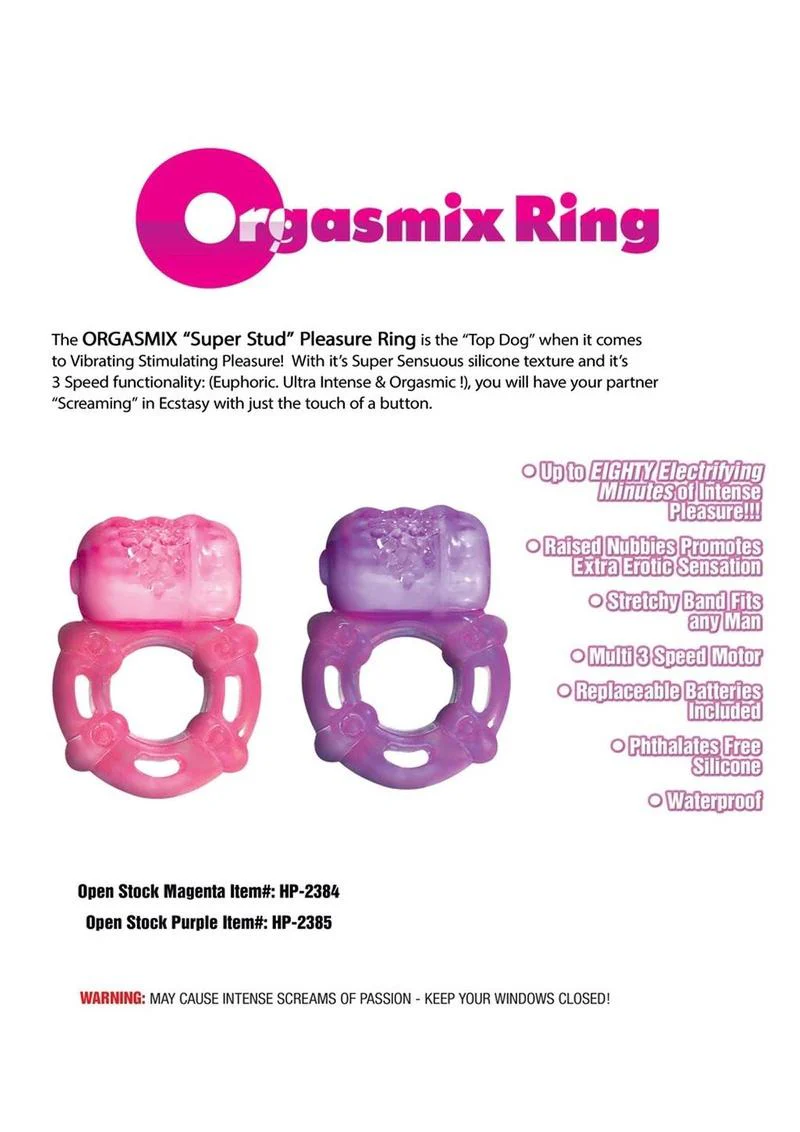 Super Stud Orgasmic Vibrating Silicone Cock Ring - Image 3