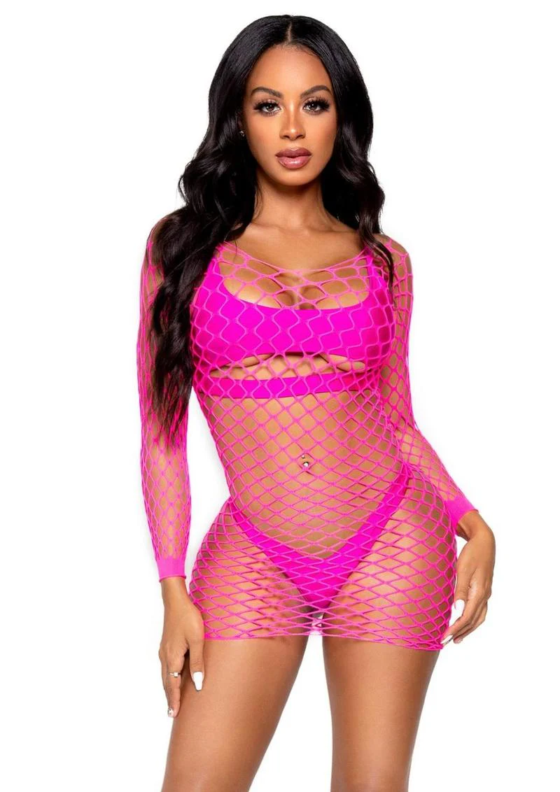 Supreme Fence Net Long Sleeved Mini Dress - Image 4