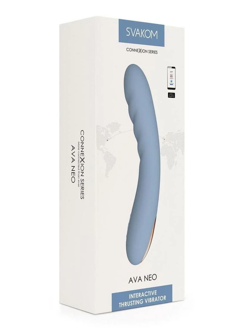 Svakom Ava Neo Interactive Thrusting Silicone Vibrator With Remote - Image 4