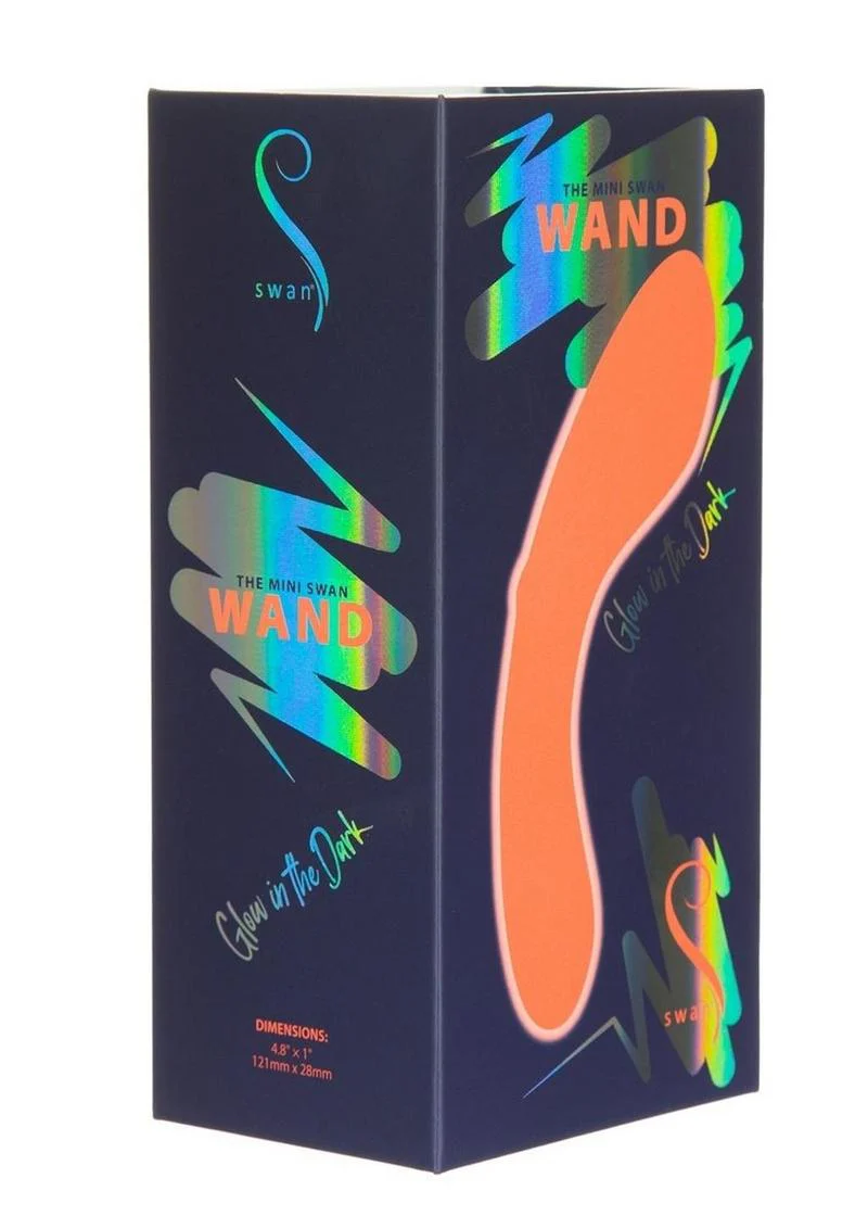 Swan Mini Swan Wand Rechargeable Silicone Glow in the Dark Massager - Image 15
