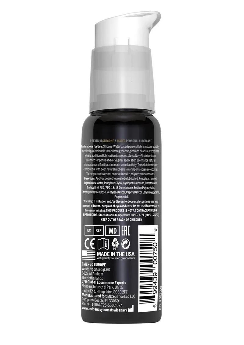 Swiss Navy Hybrid Premium Silicone And Water Lubricant - Image 3