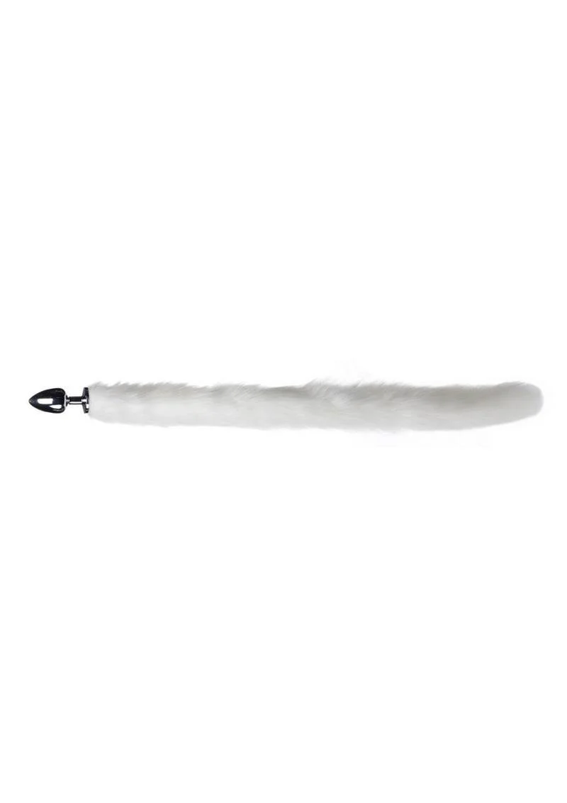 Tailz Extra Long Arctic Mink Tail Anal Plug Faux Fur Roleplay - Image 2